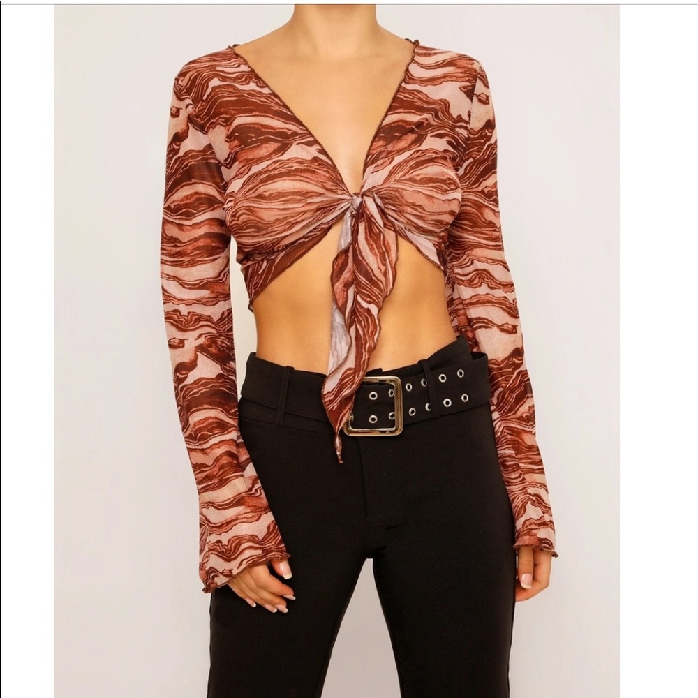 Tigermist top with bikini top